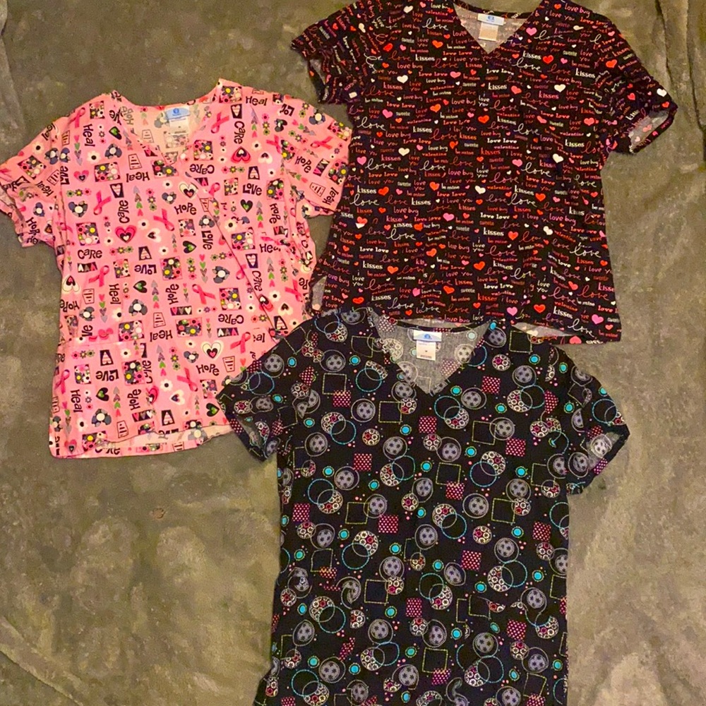 🩺3 SB Scrub Tops Medium🩺